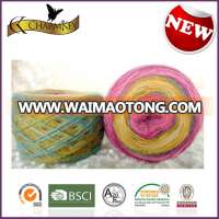 Mixed color super soft wool mohair yarn with natural feeling for hand knitting